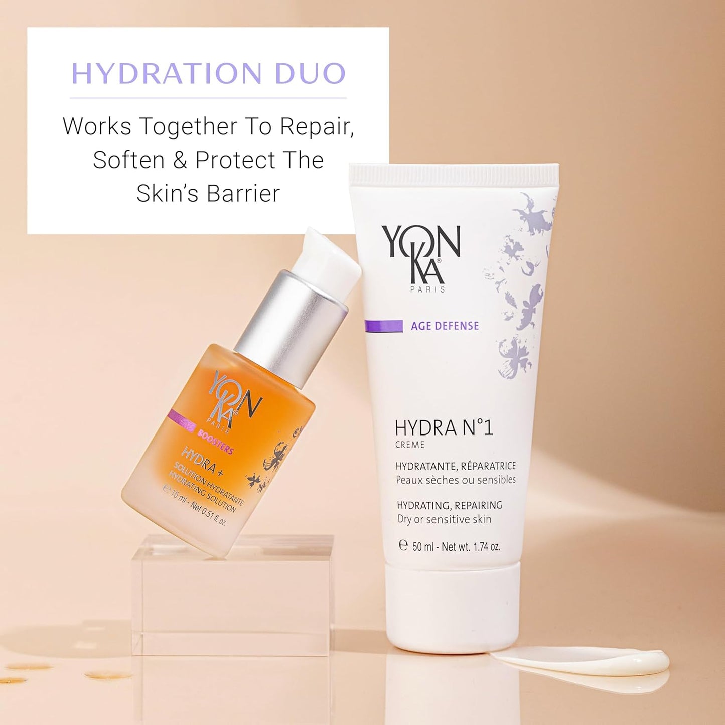 Yonka Daily Reparative Moisturizer - Rich Anti-Aging Hydra No. 1 Creme with Hyaluronic Acid & Vitamins A, C, E for Dry Skin