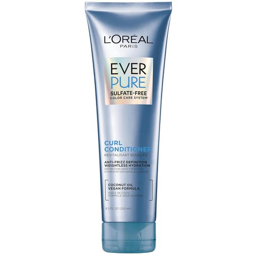 L'Oreal Paris EverPure Sulfate Free Conditioner - Lightweight Anti-Frizz Care with Coconut Oil, 8.5 Fl Oz