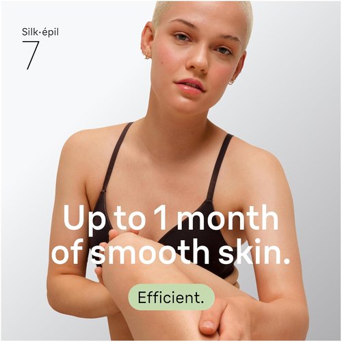 Braun Silk-épil 7 Epilator - Women's Hair Removal Device | Wet & Dry Use, Wide Head, Silver