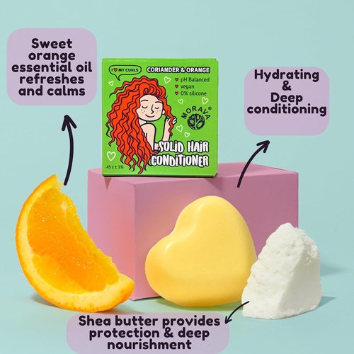 Morava Conditioner Bar for Curly Hair - Deep Conditioning with Marshmallow Root & Shea | Eco-Friendly, Silicone-Free