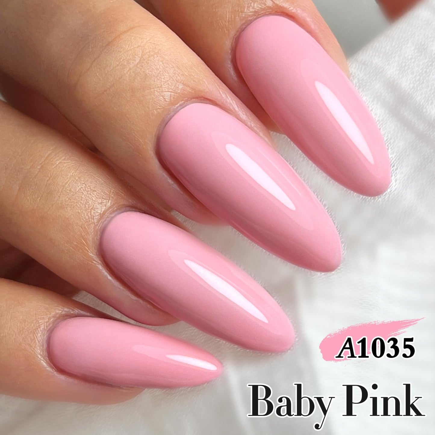 Double Rhythm 15ML Gel Polish Jelly Sheer Pastel Light Milky Color 1 PC 0.53 OZ Bottle UV Nail Polish Art Salon at Home for Women (Pink-B-A1035)