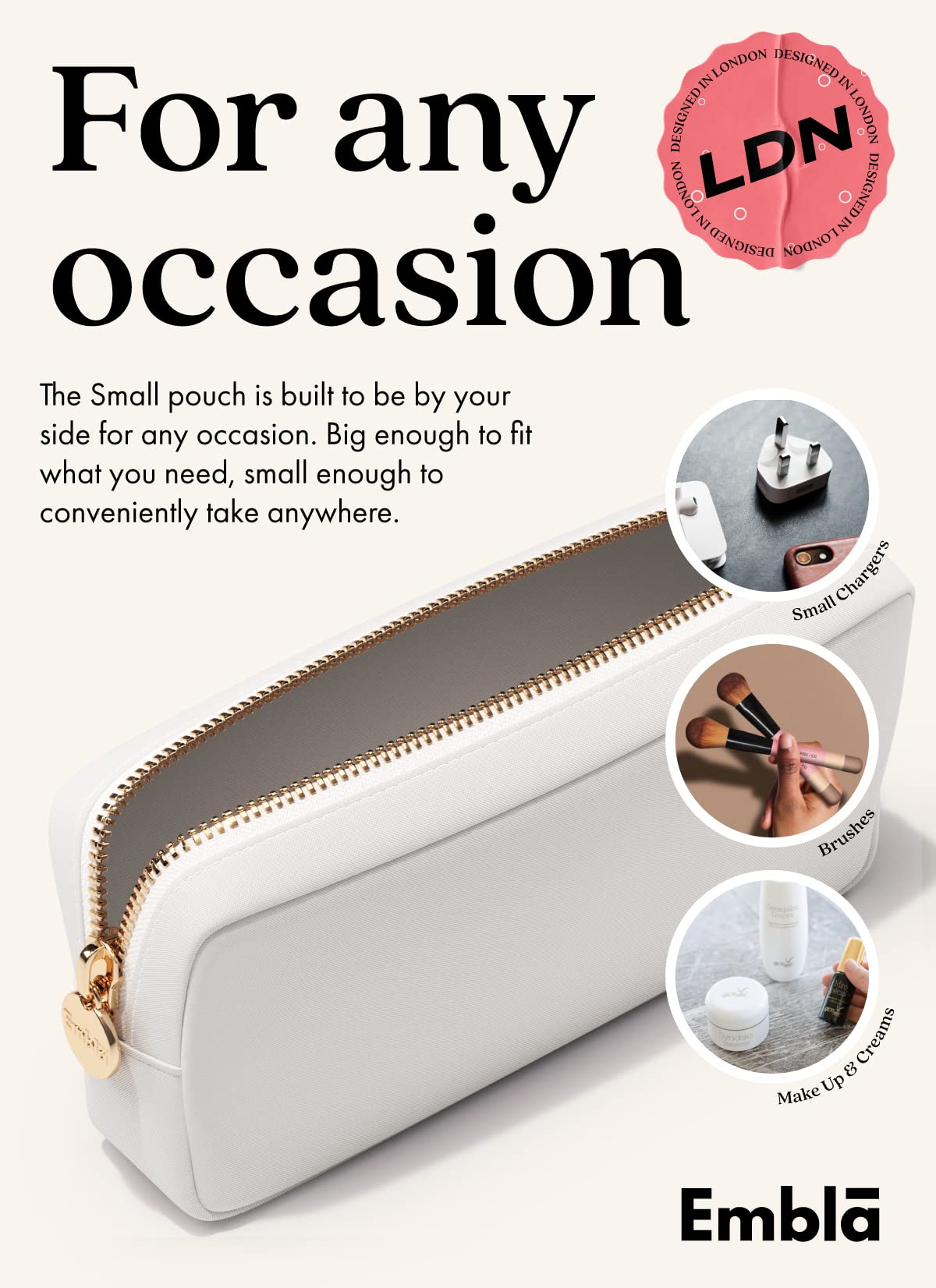 XOXO Valentine Makeup Bag Travel Cosmetics Pouch and Toiletry Bag, Nylon Zipper Pouch Purse, Cute Make Up Organizer Storage Tote for Women Girls, Waterproof Travel Skincare Case, Small Makeup Bags, White