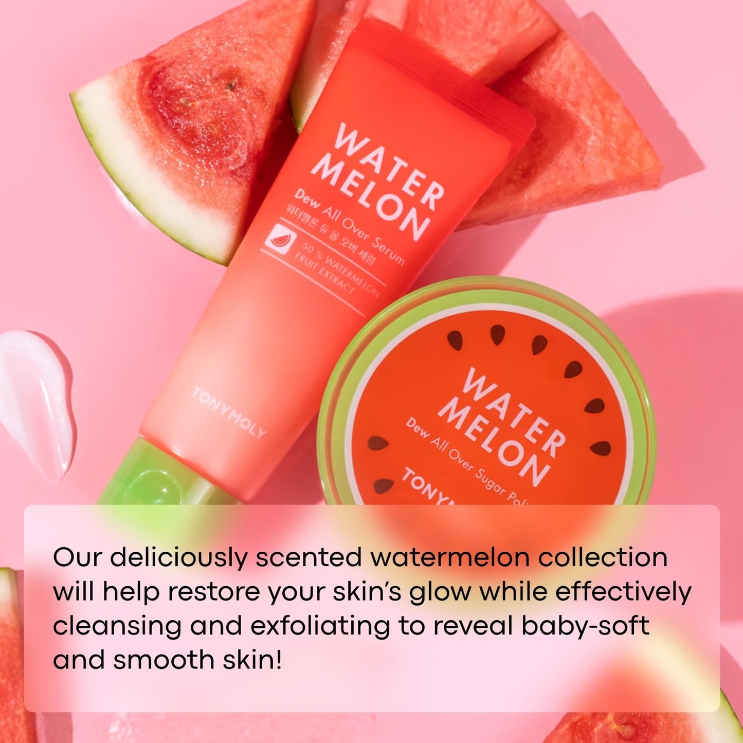 TONYMOLY Watermelon Dew Serum - Hydrating Face & Body Serum for Glowing Skin | All Skin Types, 3.38 oz