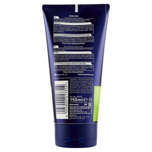 NIVEA Men Elastic Styling Hair Gel - Strong Hold & Flexibility | 150ml