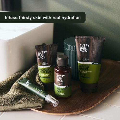 Every Man Jack Daily Face Lotion - Deeply Moisturizing Formula with Hyaluronic Acid & Aloe Vera | 2.5 oz (2 Pack)