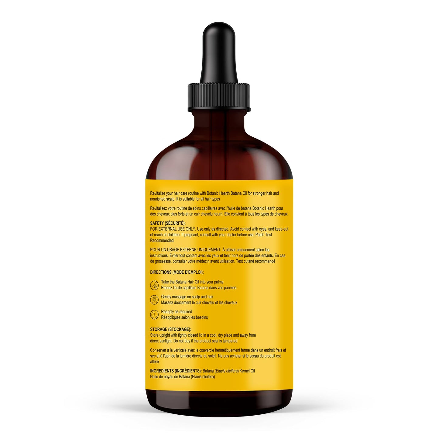 Botanic Hearth Raw Batana Oil for Hair Growth (2 fl oz) | 100% Pure & Unrefined Oil from Honduras | Promotes Thicker, Stronger Hair