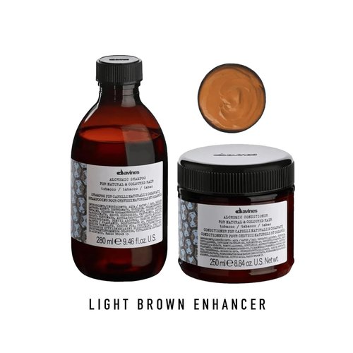 Davines Alchemic Conditioner - Color Depositing Cream for Light Brown & Medium Brunette Hair | Hydrates & Intensifies with Jojoba Oil, 8.45 Fl Oz