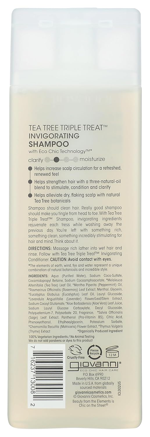 Giovanni Invigorating Shampoo - Tea Tree Infusion for Healthy Scalp | 8.5 oz