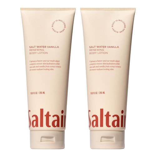 Saltair Body Lotion - Moisturizing Hydrating Cream for Dry Skin | Salt Water Vanilla Scent, 2x 10oz Tubes