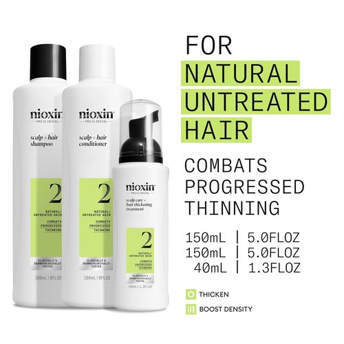 NIOXIN Scalp & Hair Thickening System Kits - Strengthen Natural, Colored & Damaged Hair | 1 Month Supply