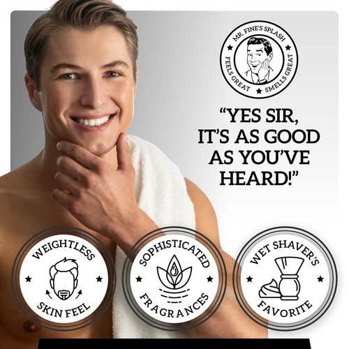 Mr. Fine Men's Aftershave - Platinum Fragrance, Soothing Post-Shave Balm for All Skin Types | 100ml