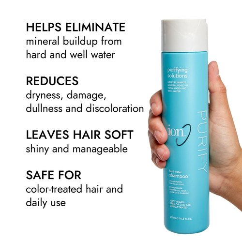 Ion Purifying Solutions Hard Water Shampoo - Gentle Cleansing for All Hair Types | 10.5 oz