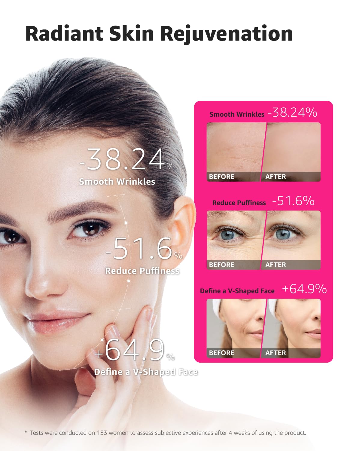 Microcurrent Facial Device Face Lift: iFae 3 in 1 Light Therapy for Face, Portable Face Lift Device for 90 Seconds Lifting, Tightening, Skin Rejuvenation Anti-Aging Wrinkle Skin Salon at Home White