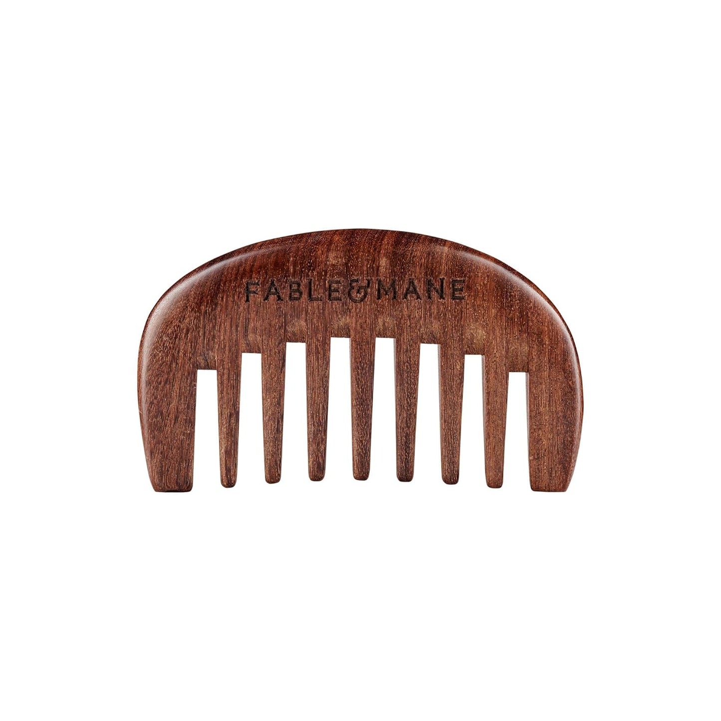 Fable & Mane Scalp Massager Comb - Wide-Toothed, 100% Natural Ebony Wood for Gentle Detangling and Scalp Massage