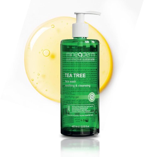 Mineaderm Tea Tree Oil Face Wash - Daily Cleanser for Oily & Acne-Prone Skin with Aloe Vera | 13.53 fl oz