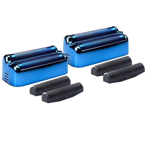BaBylissPRO Replacement Shaver Foil & Cutter Heads - 2-Pack for FXONE BlackFX Double Foil Shaver | Durable Blue Design