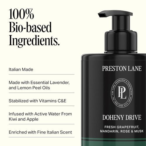 Preston Lane Luxury Hand Cream - Doheny Drive Scent | Hydrating Formula with Tea Tree, Lavender & Lemon Oils