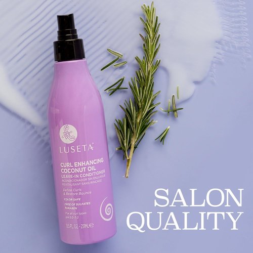 Luseta Leave-In Conditioner for Curly Hair - Coconut Oil for Shine & Bounce | 8.5 Fl Oz