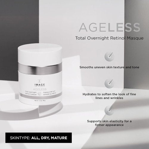 IMAGE Skincare Ageless Total Overnight Retinol Masque - Firming Facial Mask with Marine Collagen & Peptides | 1.7 oz