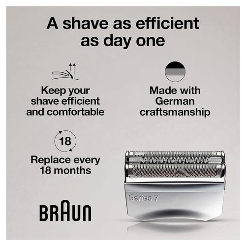 Braun Series 7 70S Electric Shaver Head Replacement Cassette - Precision Silver Design