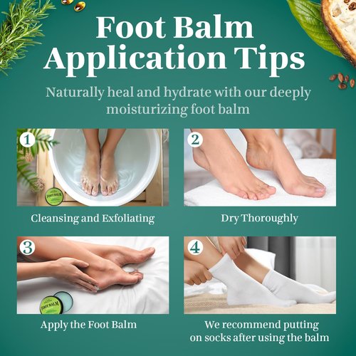 Pumice Valley Foot Balm - Natural Moisturizer for Dry, Cracked Heels & Calluses | 3.5 Oz Rosemary Cream