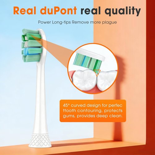 Philips Sonicare Toothbrush Replacement Heads - Soft Bristles, White | 6-Pack Compatible with C1 & C2