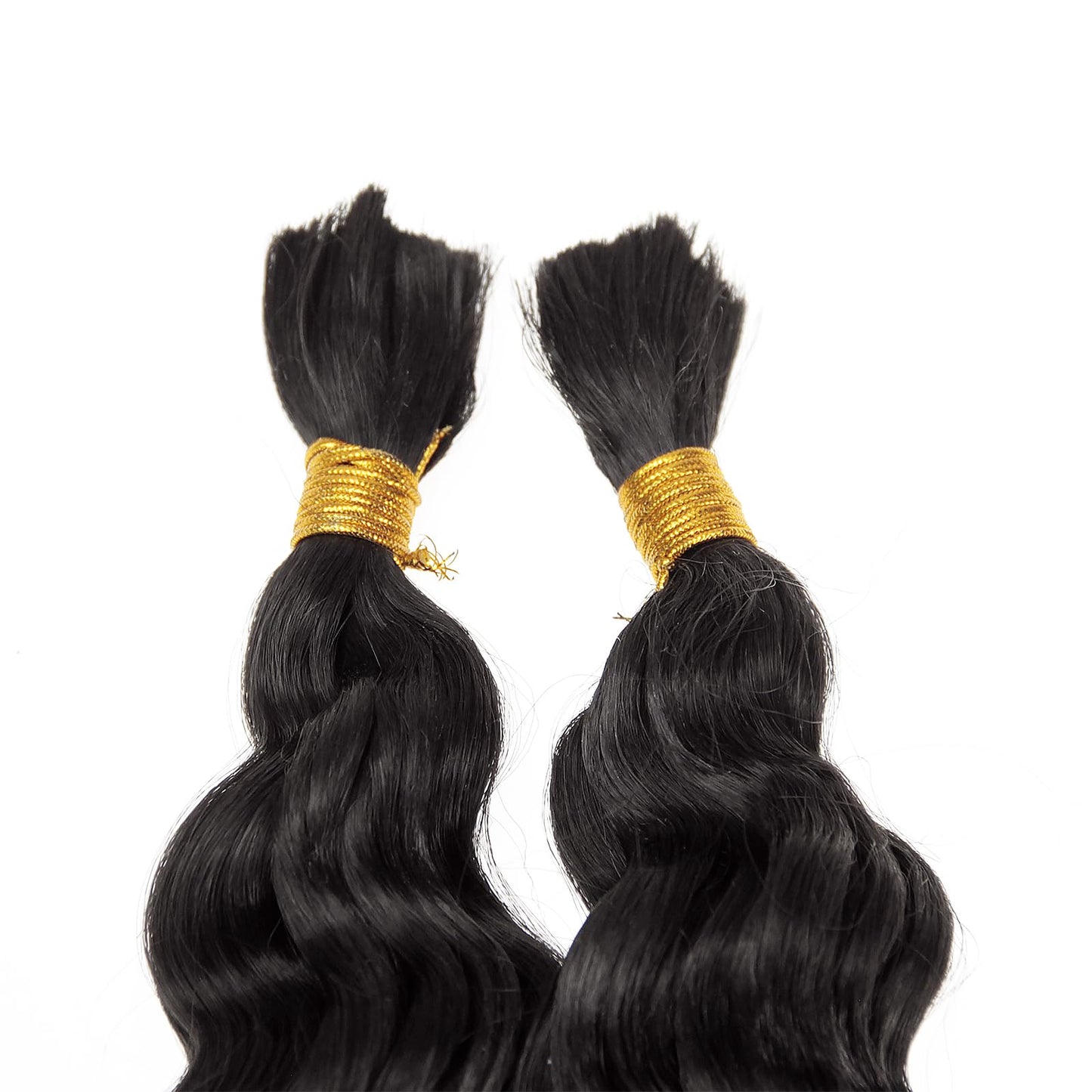 YXCHERISHAIR 8 Packs Boho Hair For Braiding Curly Braiding Hair for Boho Braids Ombre Deep Wave Bulk Hair Wet and Wavy Bohemian Braiding Hair Extensions No Weft(1B/30/27, 26inch)