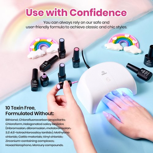 Beetles Pastel Gel Polish Set - Rainbow Dreamscape 25 Colors Spring Gel Polish Kit with Base Coat&Top Coat Soak Off UV Led Nail Set Pastel Glitter Colors Nail Art Kit Easter Gifts for Women&Girls