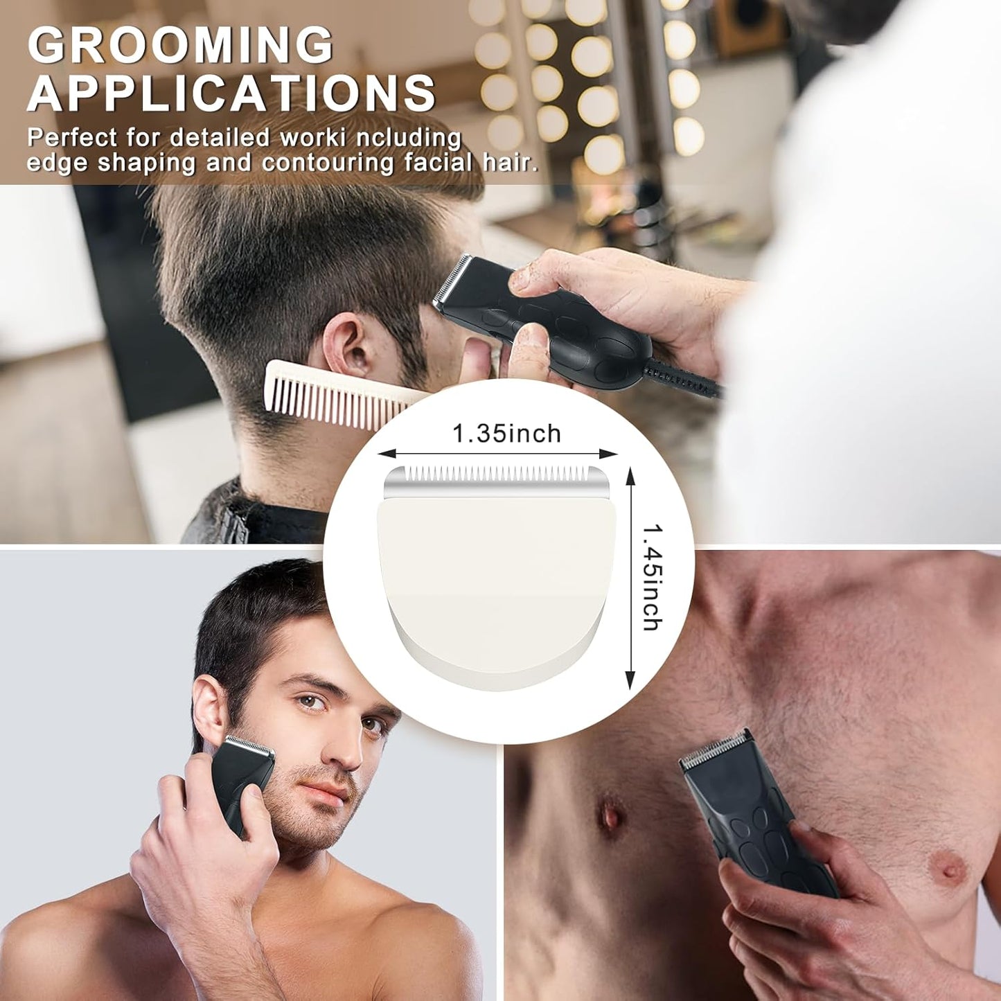 Wahl Peanut Replacement Blades - Precision Ground for Smooth Cutting | 2 Pack, White/Silver