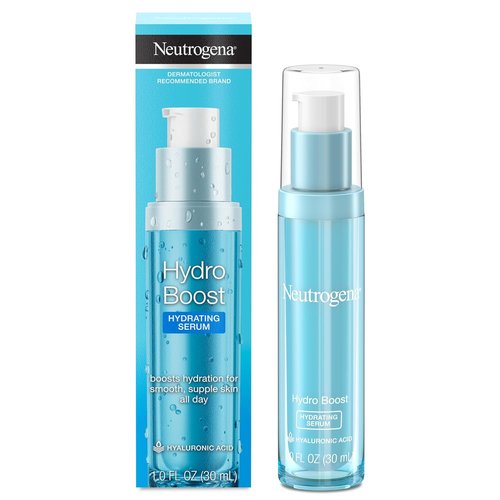 Neutrogena Hydro Boost Face & Neck Serum - Fast-Absorbing Hydrating Moisturizer with Hyaluronic Acid | 1 fl. oz