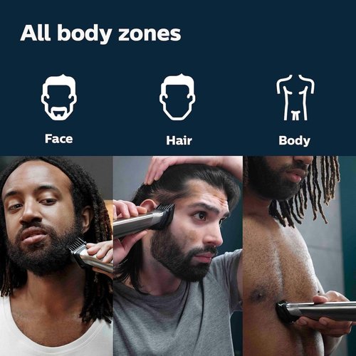 Philips Multigroom 7000 Series - 21-Piece Beard Trimmer & Grooming Kit for Men | Precision Trimming Comb, Water Resistant