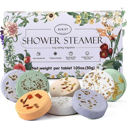 Shower Steamers Aromatherapy Blriet, Gifts for Women, Teen Girls, Wife, Her, Mom, Easter Basket Stuffers Birthday Gifts Decoration Travel Essentials Self Care Home Spa Relaxation - 8 Pack
