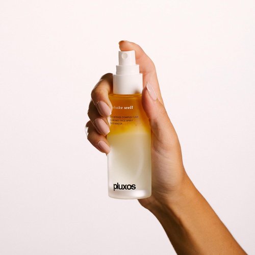 PLUXOS 47 Face Mist Spray - SPF 47 Sunscreen & Skincare | Peach | Hydrating, Anti-Aging, Clear Formula