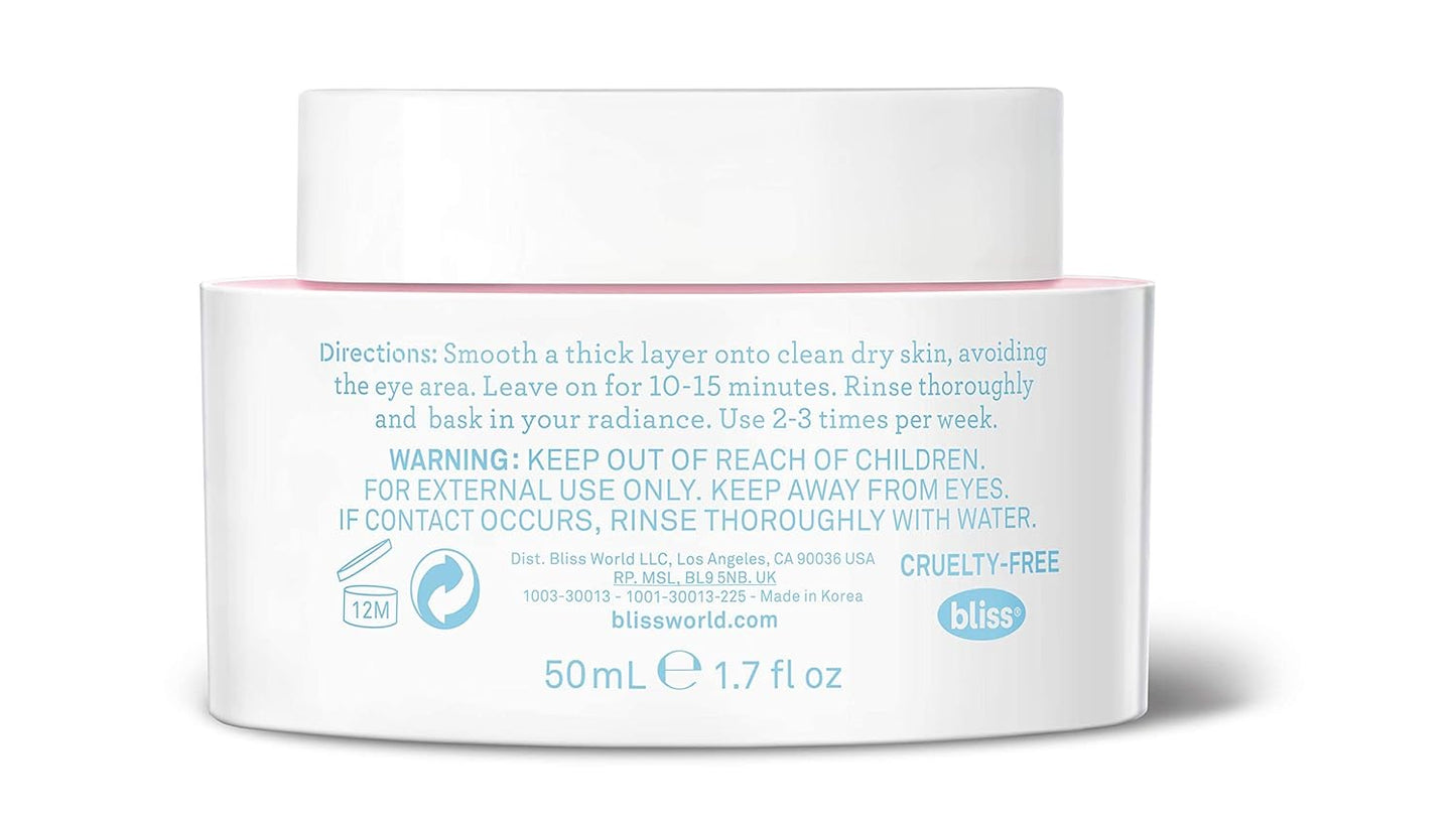 Bliss What A Melon Overnight Facial Mask - Reviving Hydration & Nourishment - 1.7 Oz - Vegan & Cruelty-Free