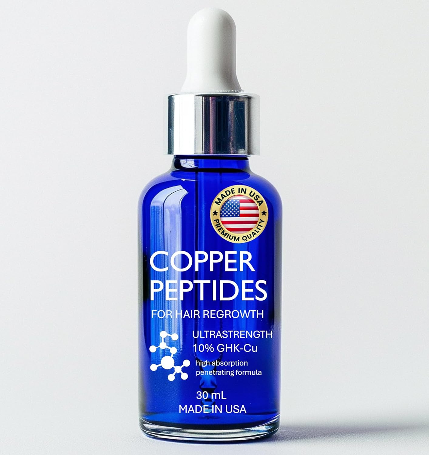 Skiennix Copper Peptide Serum for Hair Growth - 10% Formula with 7x Liposomal Absorption - Made in USA