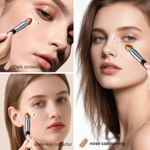 Regine Switzerland Concealer Brush - Precision Undereye Makeup Tool for Brightening & Contouring