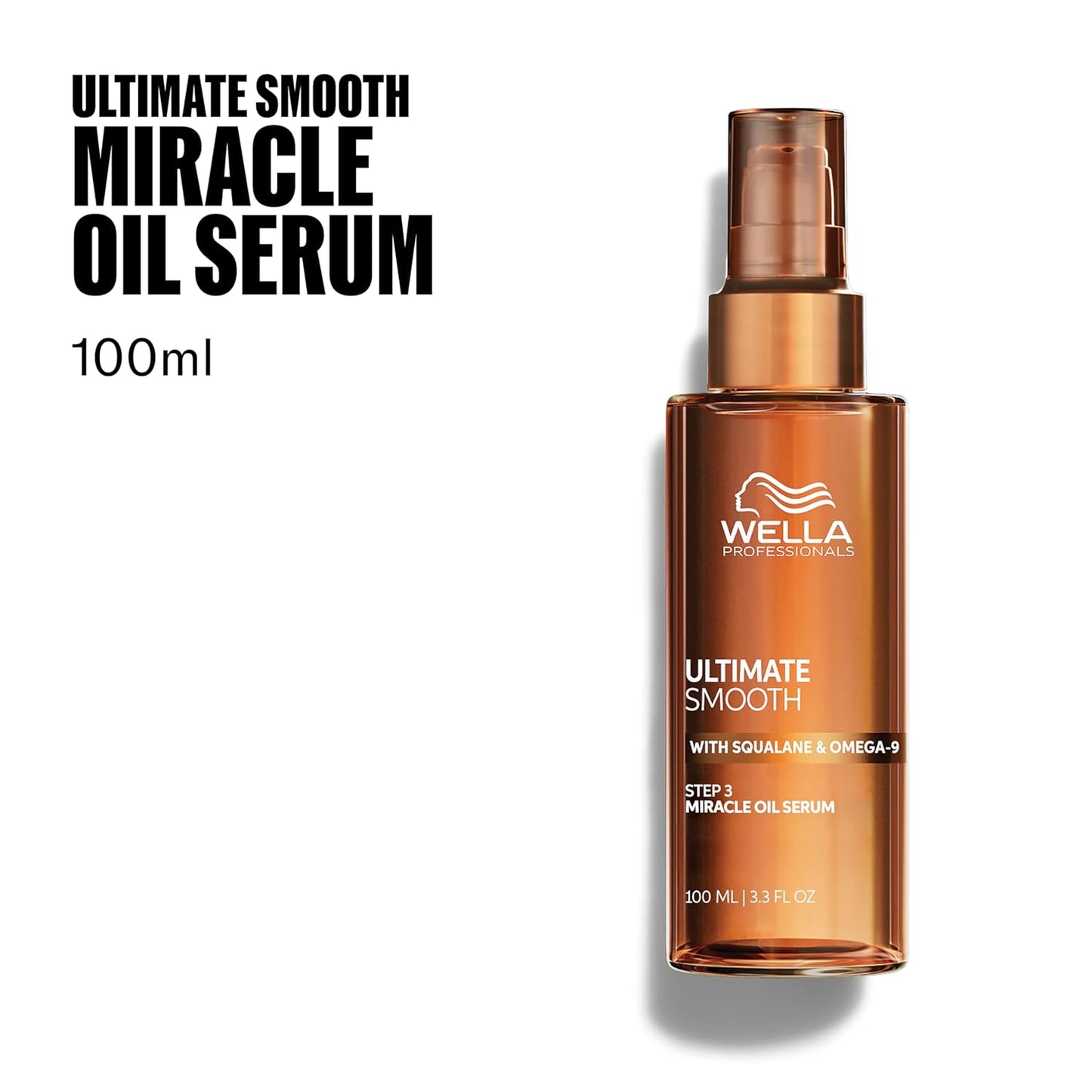 Wella Professionals ULTIMATE SMOOTH Miracle Oil Serum - Nourishing Formula for Frizzy Hair | Color Safe & Heat Protectant