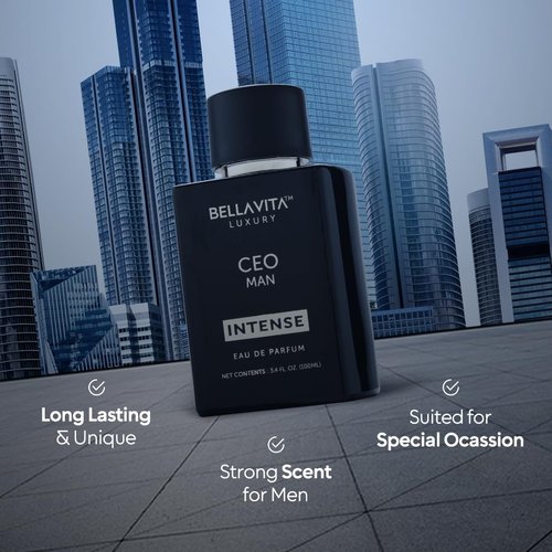 Bellavita Luxury CEO Man Intense Eau de Parfum - 100 ml | Aromatic Men's Fragrance with Lavender, Carnation & Musk Notes