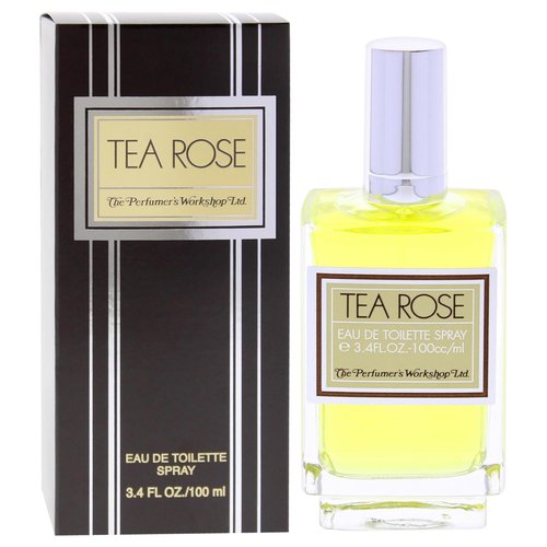 Perfumers Workshop Tea Rose Eau de Toilette Spray - 3.4 oz | Elegant Floral Fragrance for Women