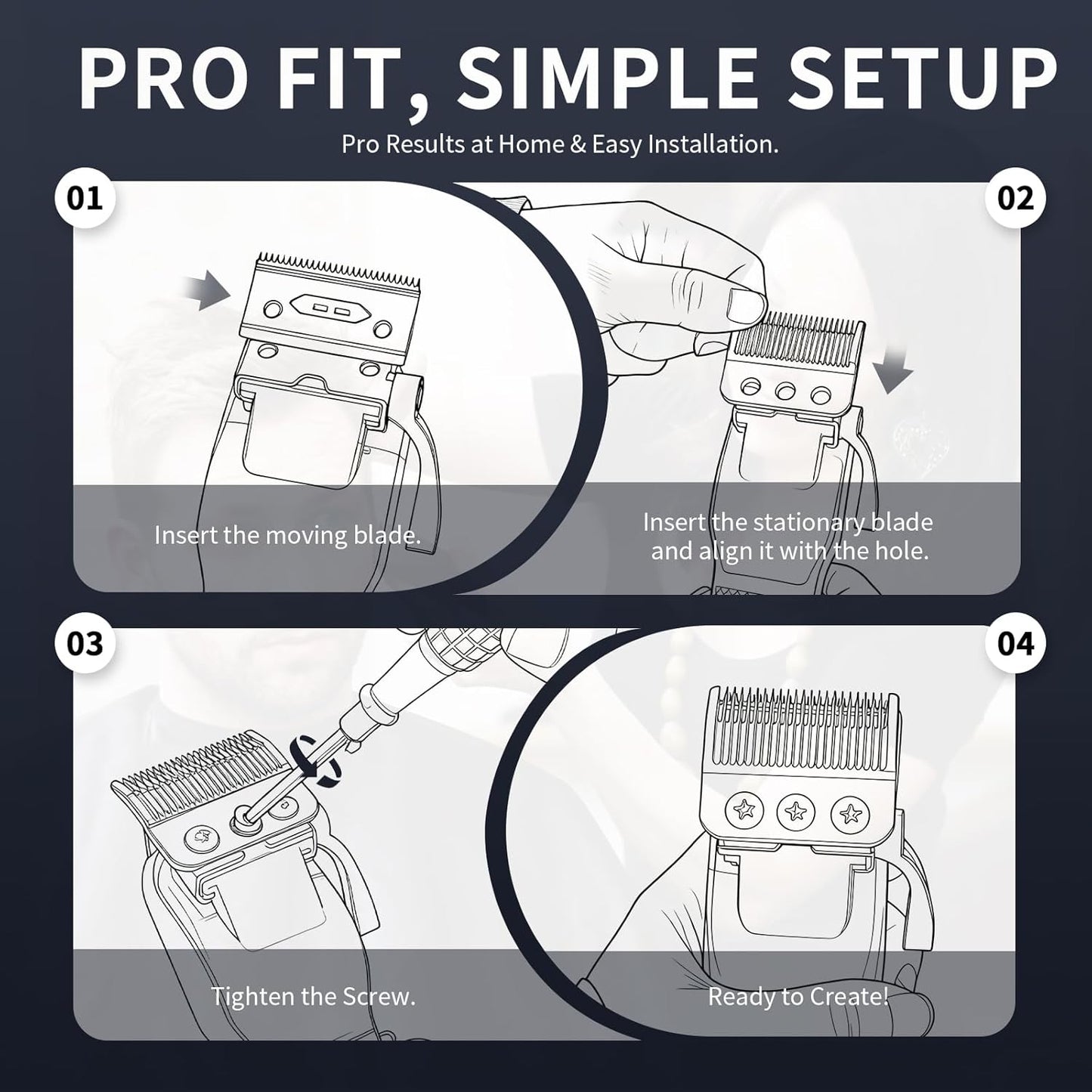 Wahl Professional 3 Hole Replacement Clipper Blade - Compatible with Designer & Senior Models | 1 Pack