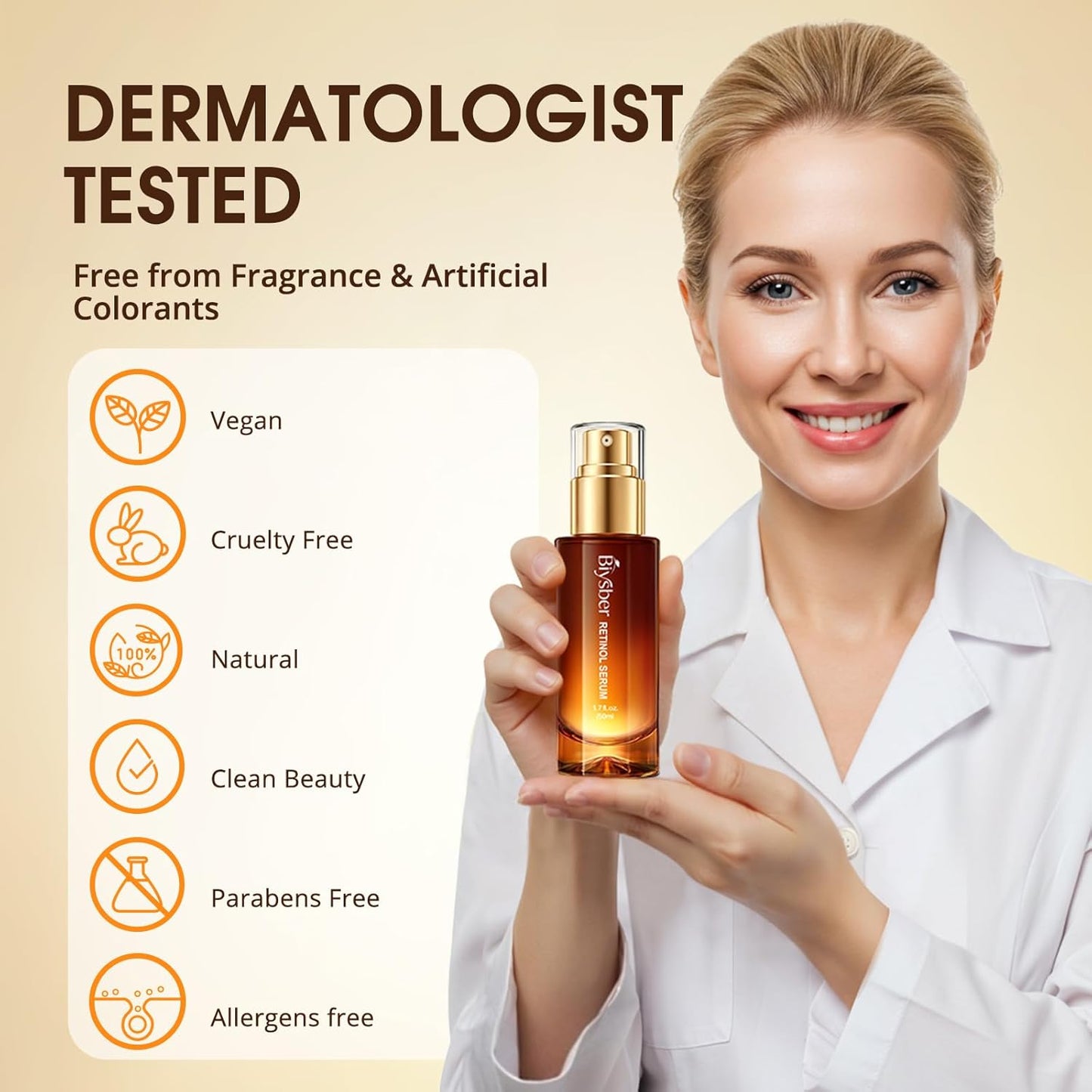 Skiennix Retinol Collagen Serum - Anti-Aging Peptide Formula for Hydrated, Firm Skin | 1.70 Fl Oz