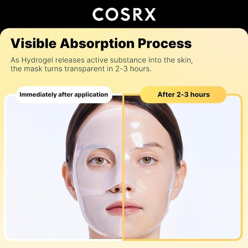 COSRX Advanced Snail Mucin Hydrogel Face Masks - Collagen Boosting Skincare | 3 Pack for Travel