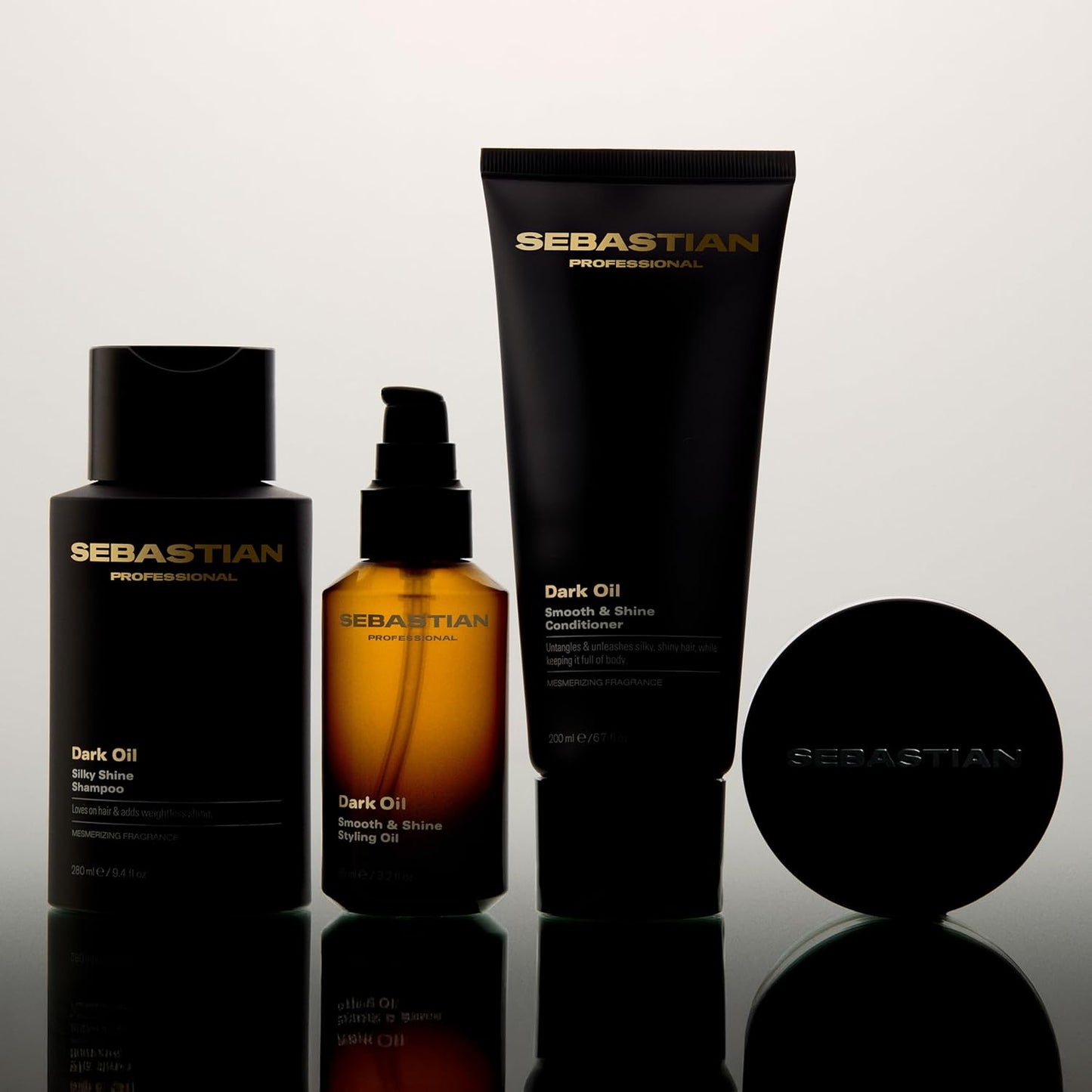 Sebastian Professional Dark Oil Lightweight Shampoo - Jojoba & Argan Oil Infusion | 33.8 Fl Oz