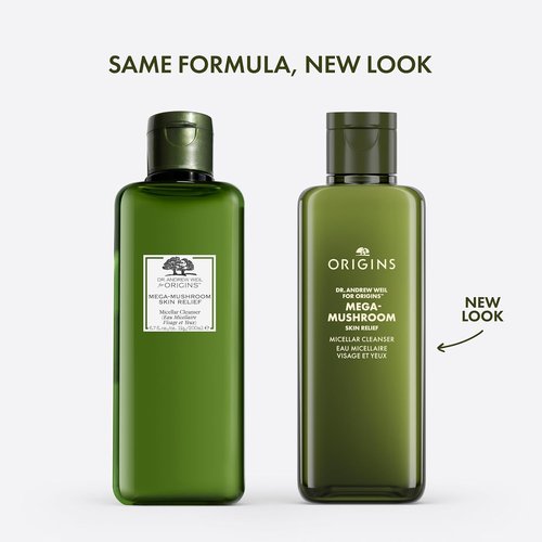 Origins Mega-Mushroom Micellar Cleanser - Gentle Formula for Sensitive Skin | Enriched with Reishi Mushroom, 6.7 Fl Oz