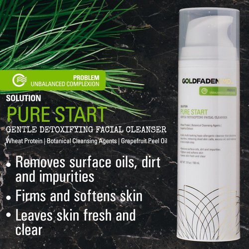 GOLDFADEN MD Pure Start Gentle Detoxifying Facial Cleanser - 5 Fl Oz for Radiant Skin