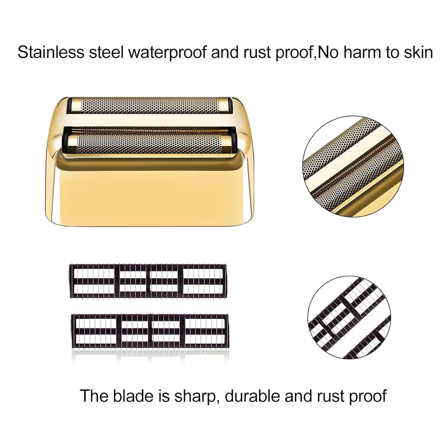 BaBylissPRO Replacement Foil and Cutter - Double Foil Shaver Head Compatible with FXFS2 | Gold Finish
