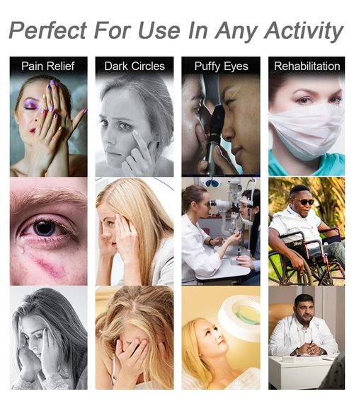 Under Eye Patches for Puffy Eyes, Reusable Ice Gel Eye Pad Cooling Eye Patch Hot Cold Therapy Eye Mask 8 Pack