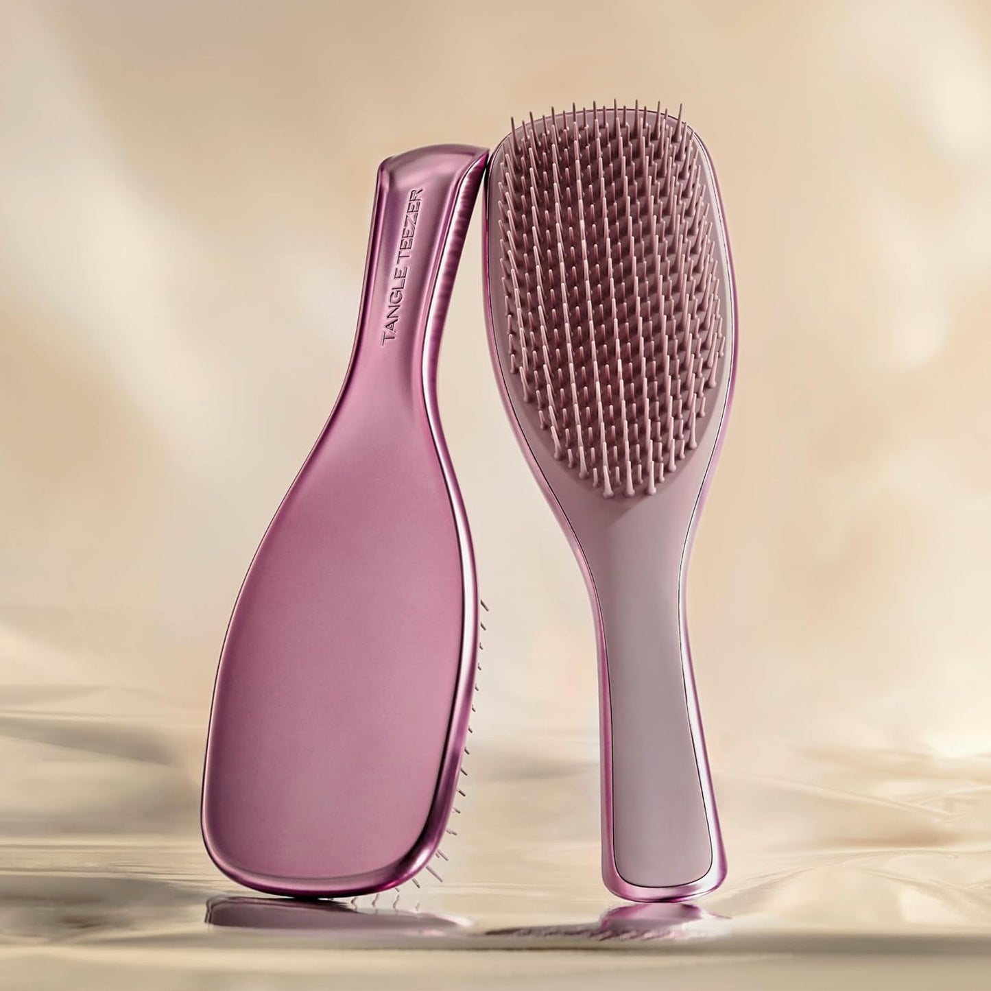 Tangle Teezer Chrome Ultimate Detangler Brush - Eliminates Knots & Reduces Breakage | Mauve for All Hair Types