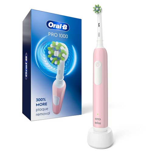 Oral-B Pro 1000 Electric Toothbrush - Rechargeable Pink Design for Superior Cleaning