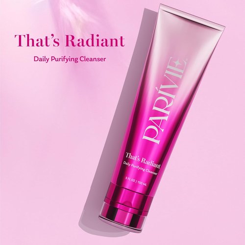 Parivie Radiant Daily Purifying Cleanser - Gel-to-Cream Face Wash with BHA & Ceramides - 5 fl oz